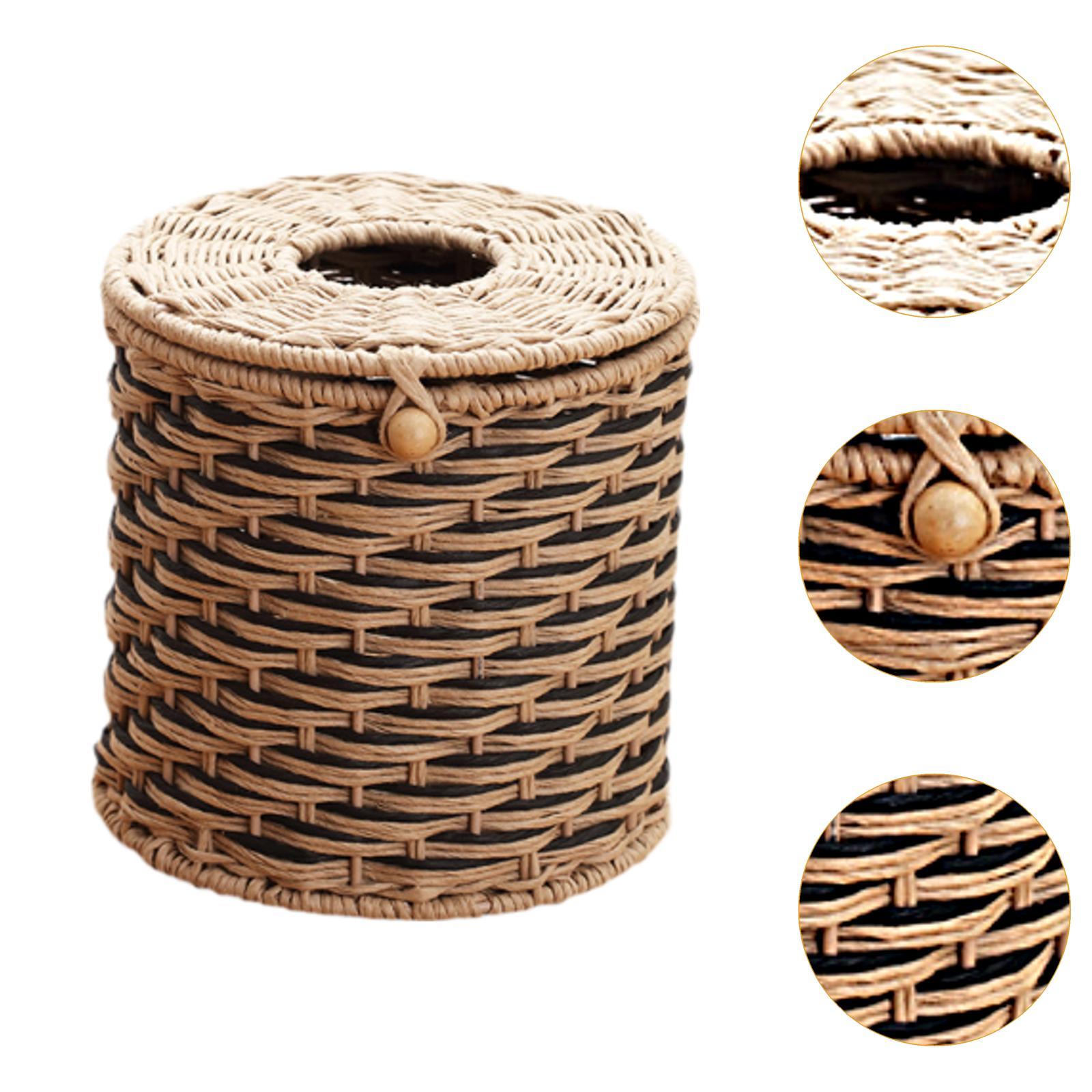 Tissue Box Cover Napkin Holder Gift for Countertop Desk Household Restaurant