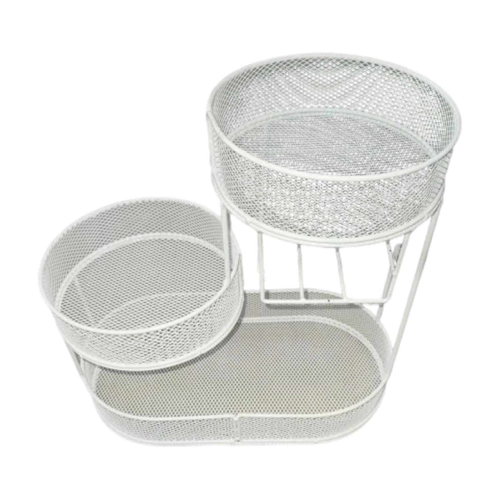 Fruit Basket Serving Tray White