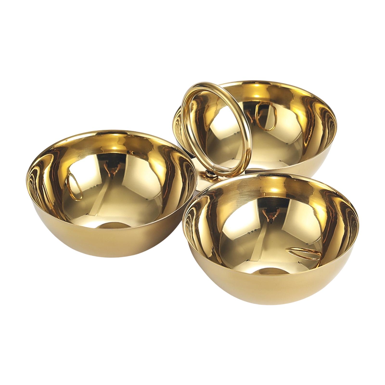 Snack Serving Bowls Gold