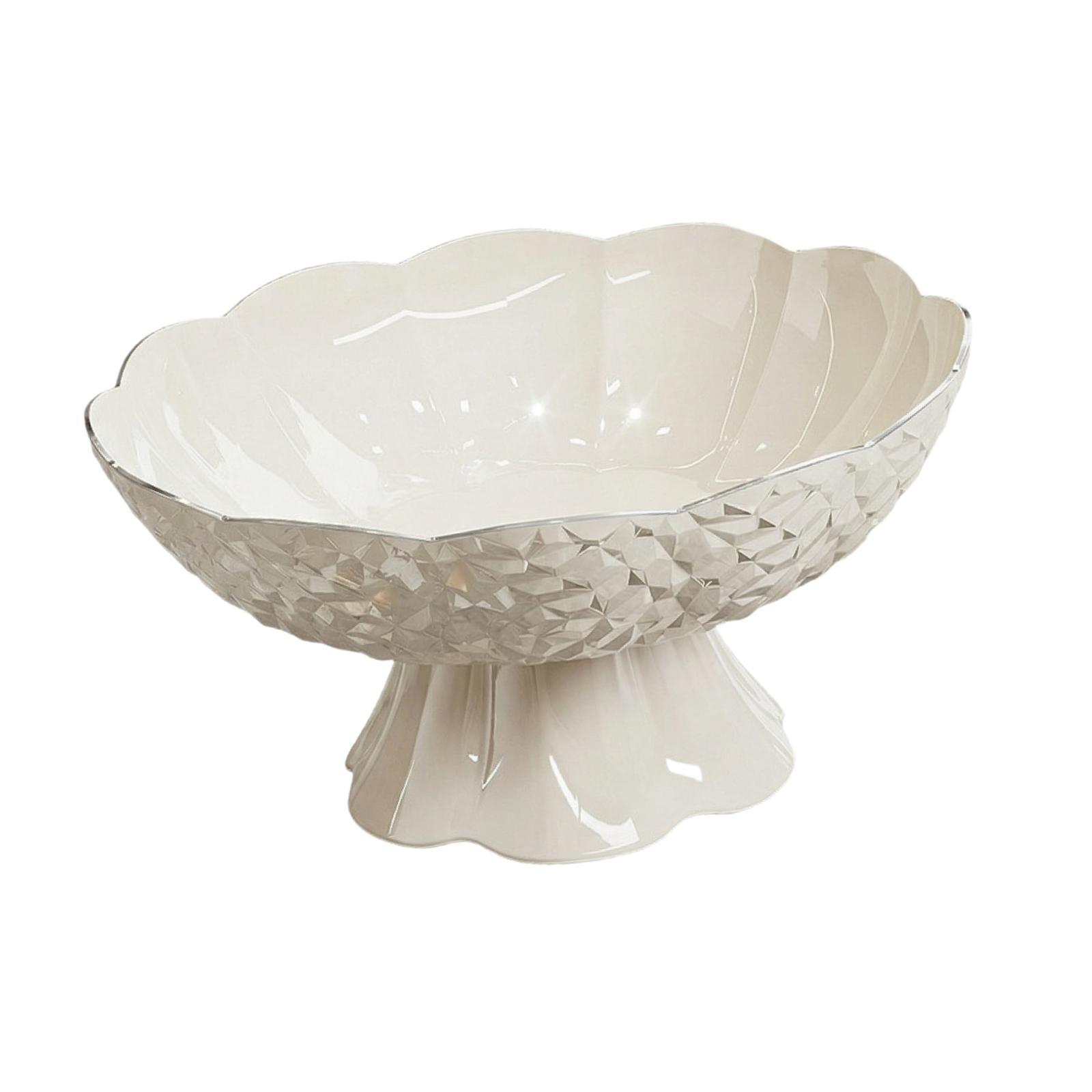Pedestal Fruit Bowl Modern with Draining Holes for Living