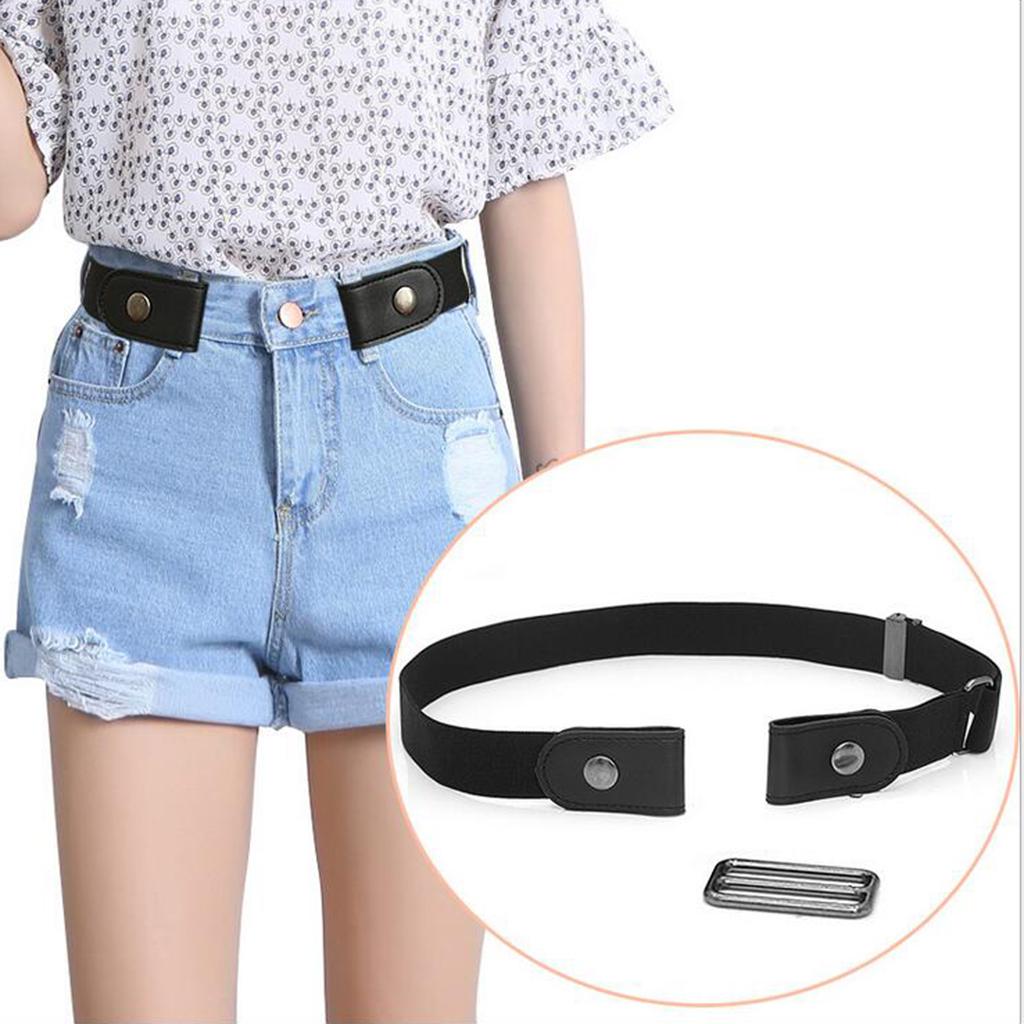 No Buckle Stretch Belt for Men and Women Black