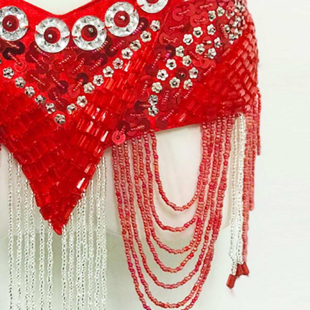 Belly Dance Waist Chain Belt Red