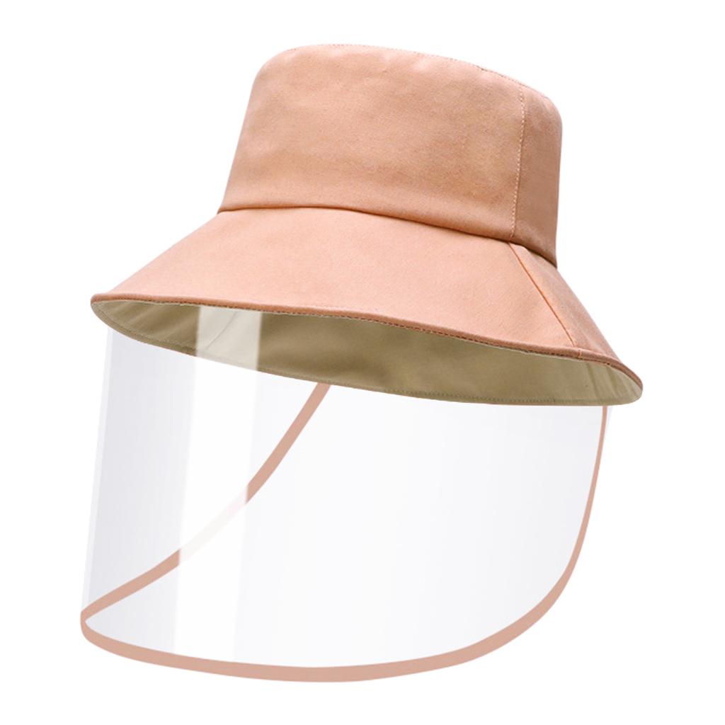 Anti-spitting Hat Dustproof Clear Cover Fishman Hat Bucket Hat Pink