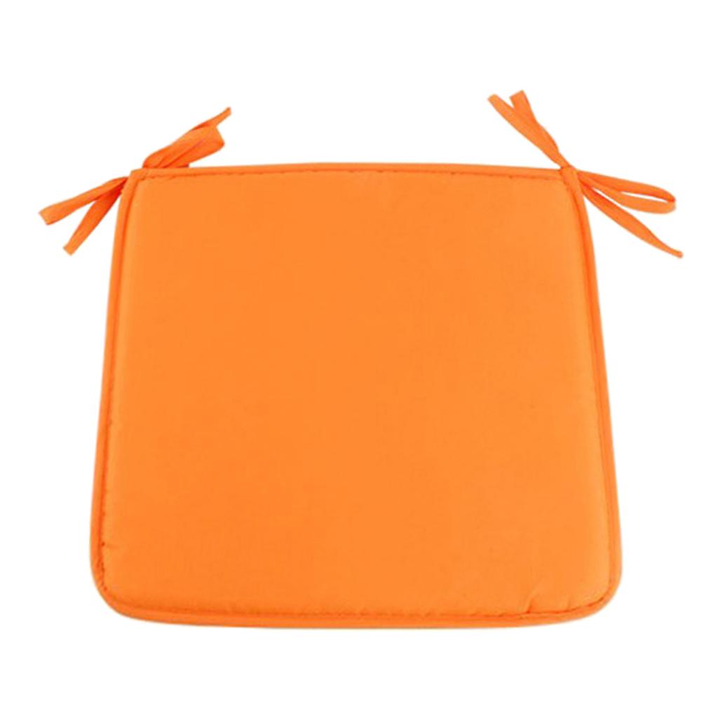 Non-Slip Padded Seat Cushion Pillow Soft Chair Pads with Ties Orange