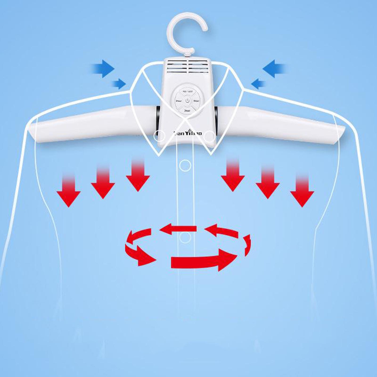 Portable Electric Folding Clothes Hanger Dryer Drying Rack Travel Laundry