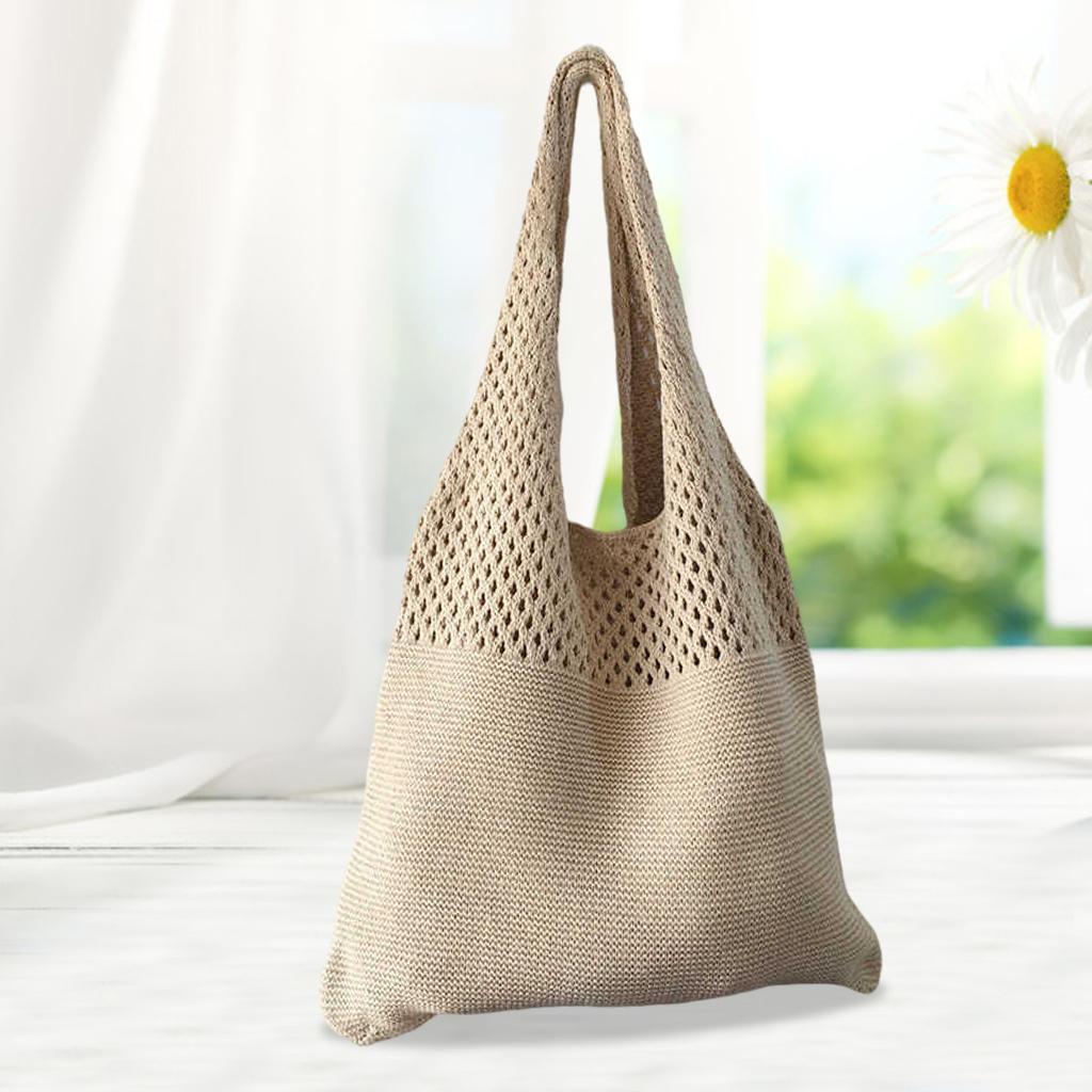 Summer Beach Lady Shoulder Bag Causal Handbag Hand Bag Women Totes Khaki