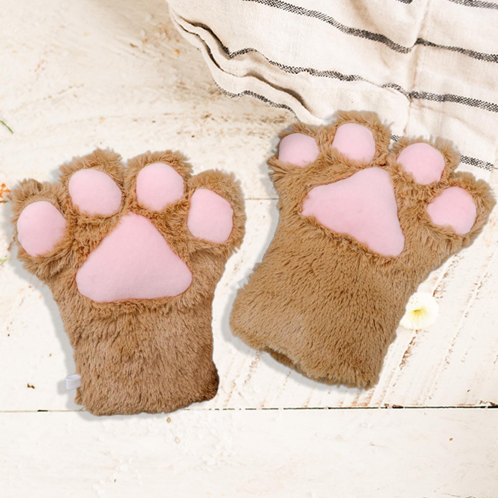  Gloves Half Finger Gloves for Outdoor Hiking Girlfriend   Brown