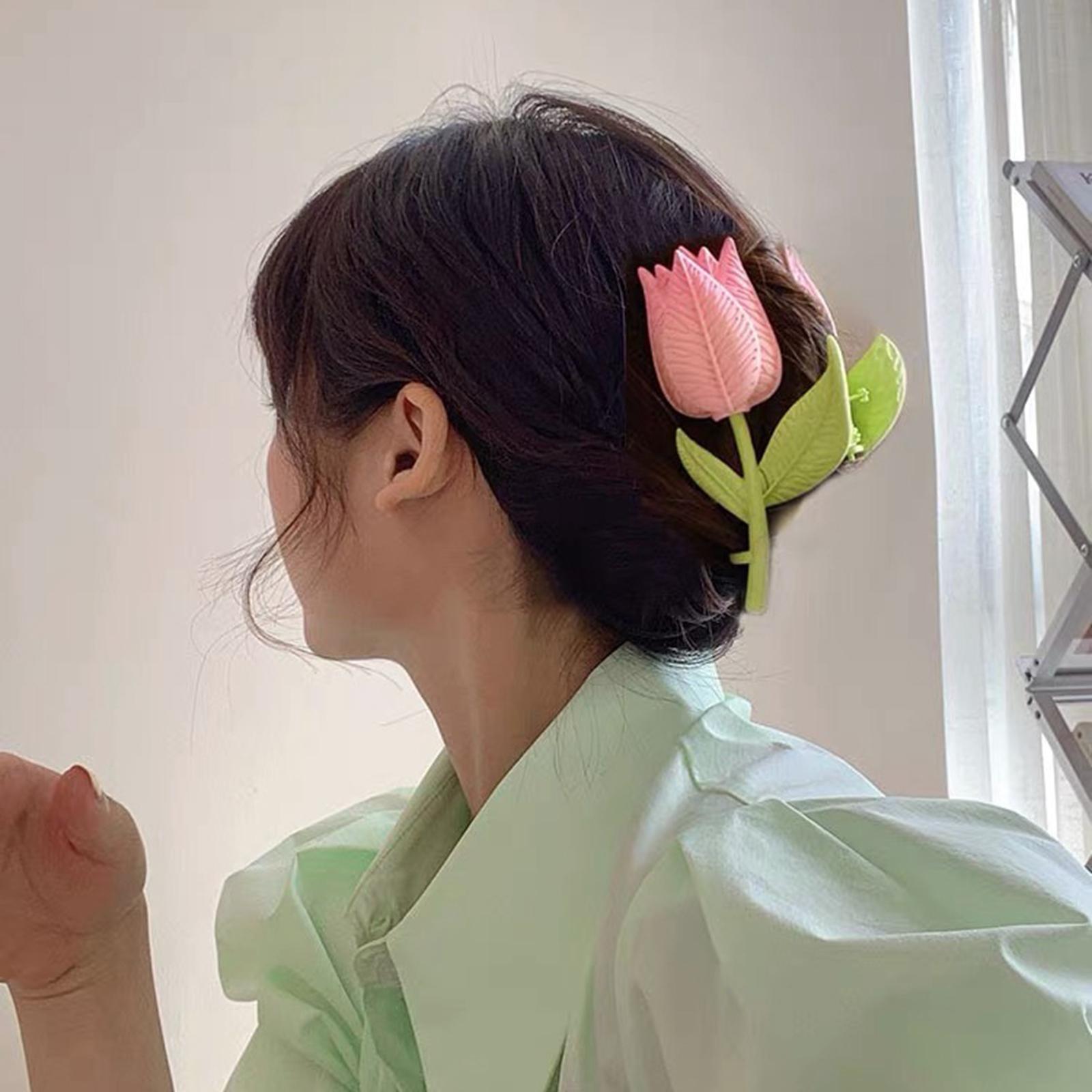 Flower Hair Claws Clip Big Jaw Clips Hair Clamp Barrette Headdress Matte