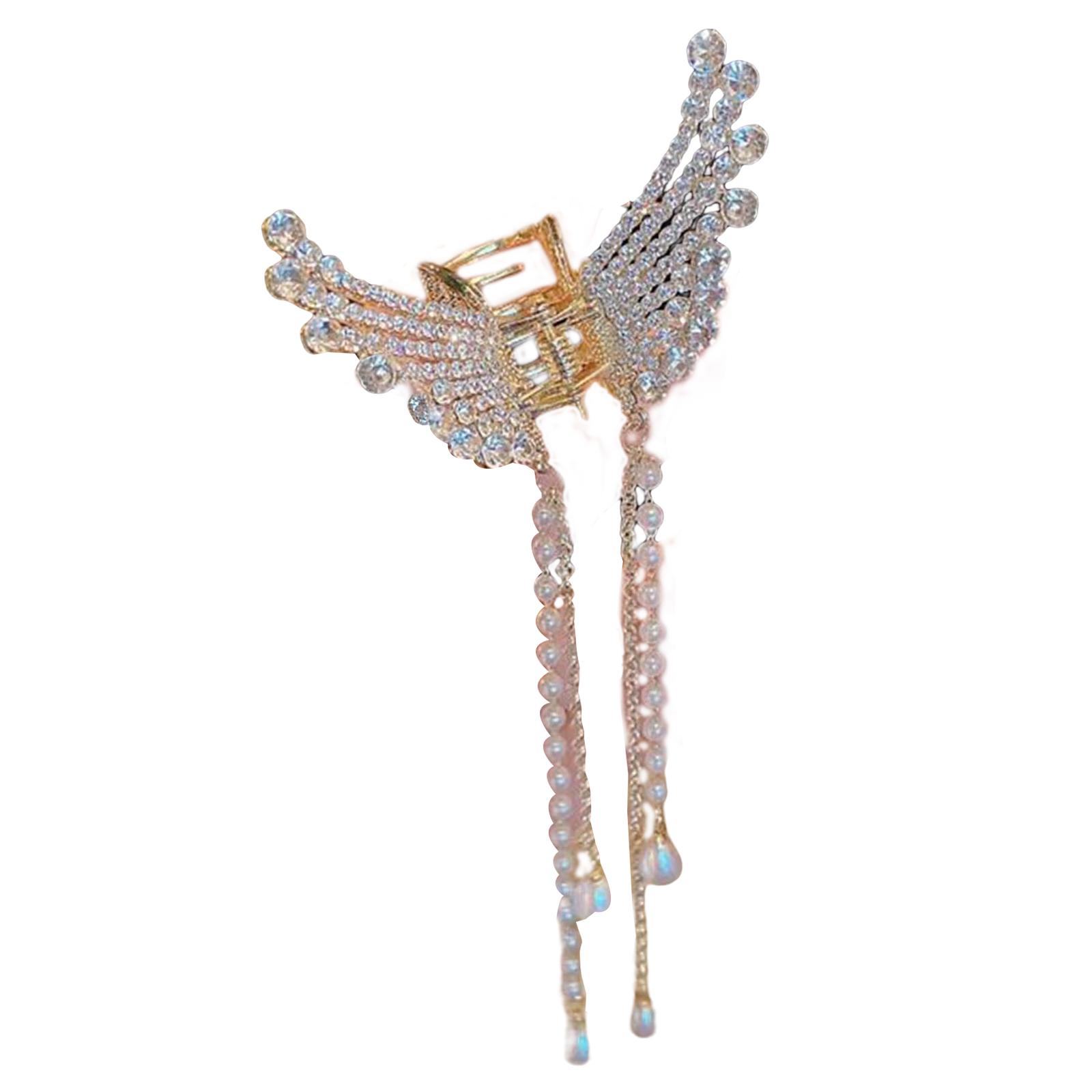 Hair Claws Clips Barrettes Hairpins Non Slip Hairstyle Accessory Hairclips Rhinestones