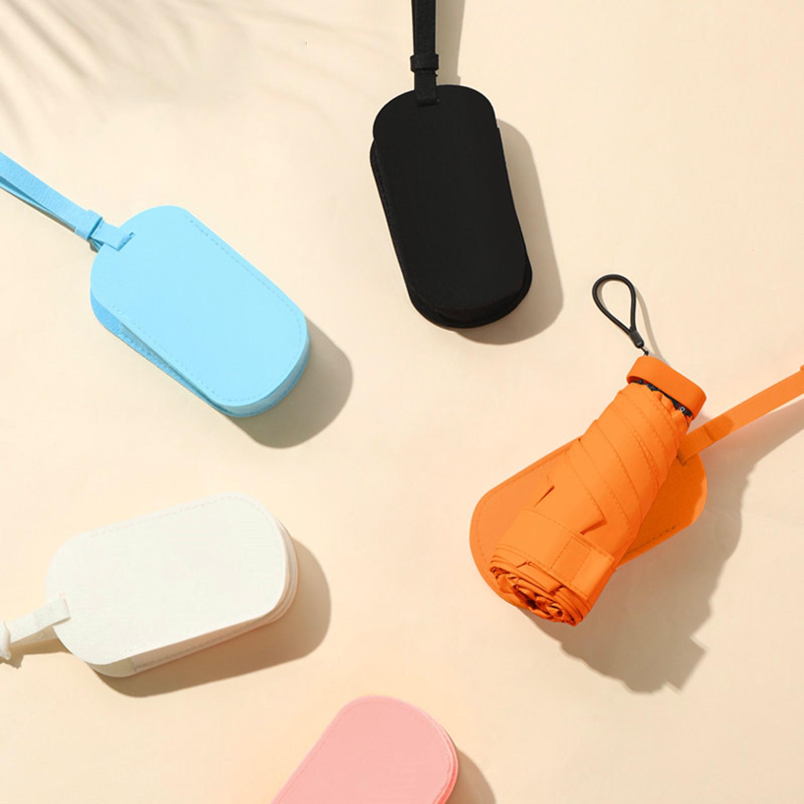 Travel Umbrella Sun Protection Portable Rain Umbrellas Golfing Hiking Riding Black