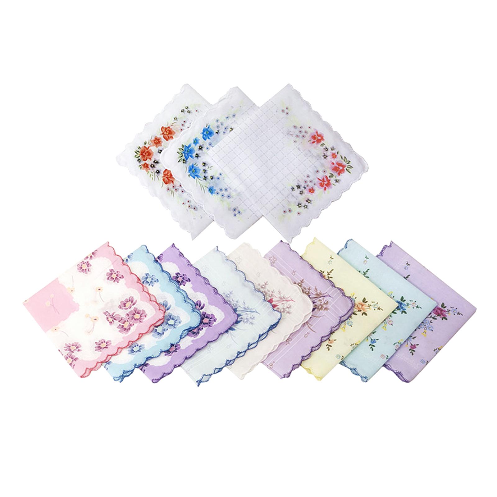 Flower Handkerchiefs 12pcs