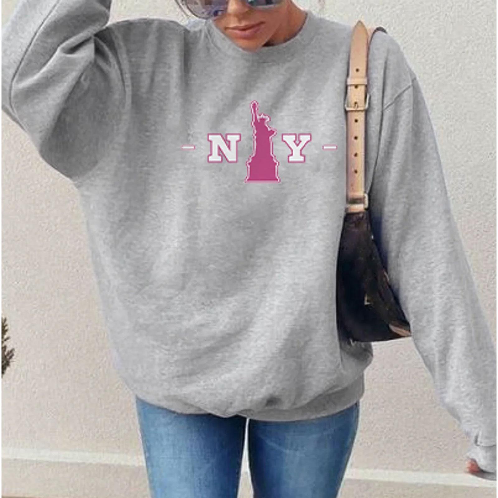 Men Women Crewneck Sweatshirt Girls Boys Shirt Female Long Sleeve Activewear