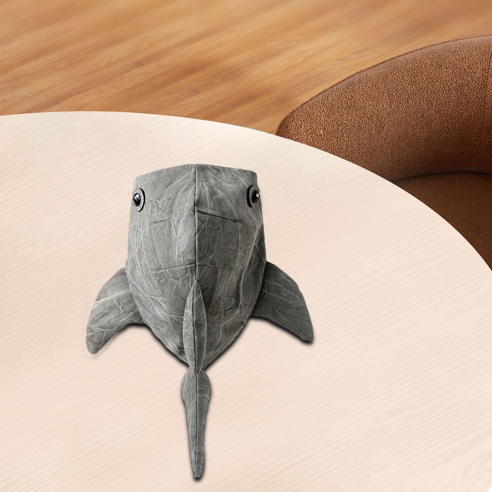 Shark Backpack Canvas Birthday Gift Lightweight Travel Backpack Cute Bookbag Gray