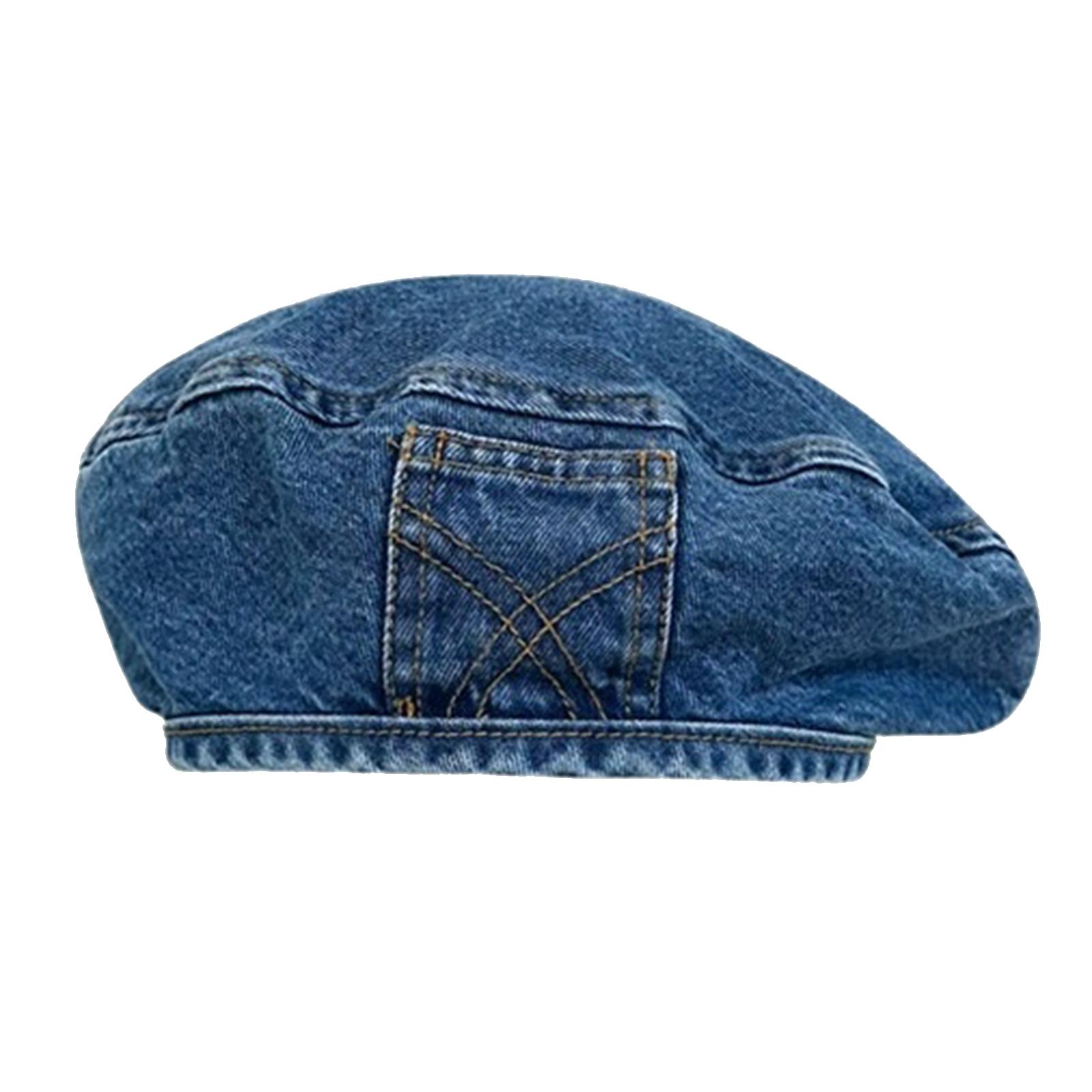 Denim Beret Hat