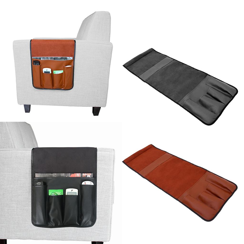 Remote Control Organizer Holder Caddy Arm Chair Sofa Couch TV Storage 4 Pockets