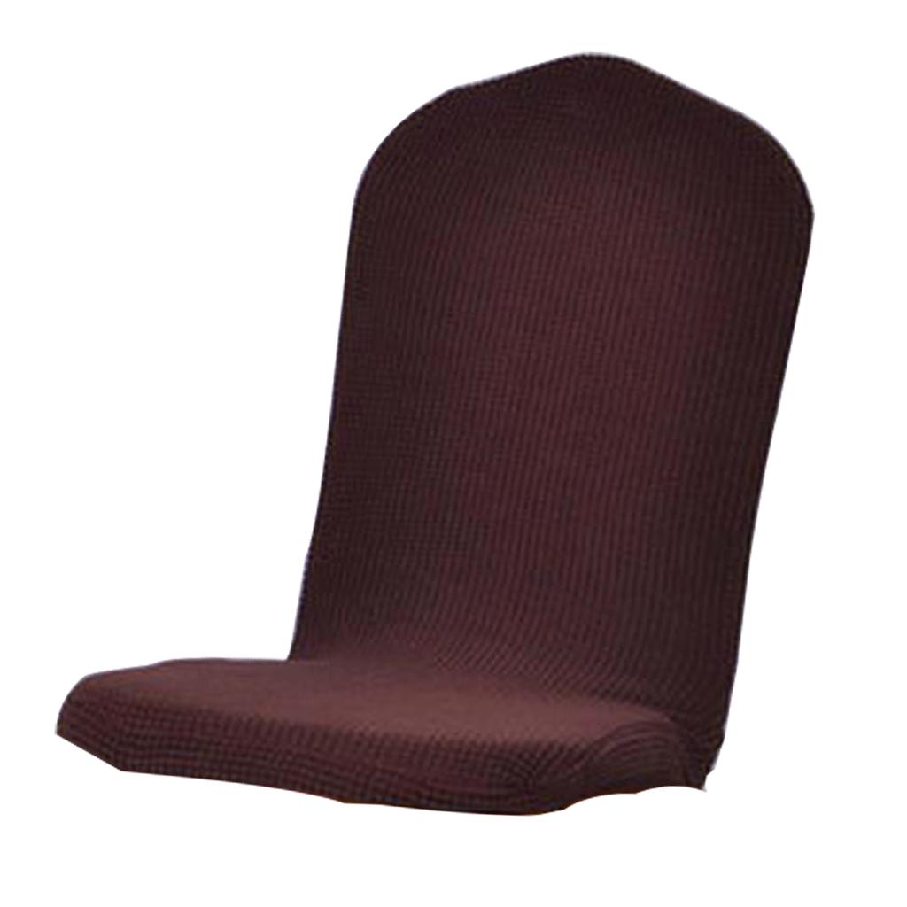 One-piece Dining Room Chair Cover Protector Banquet Chair Slipcover Brown