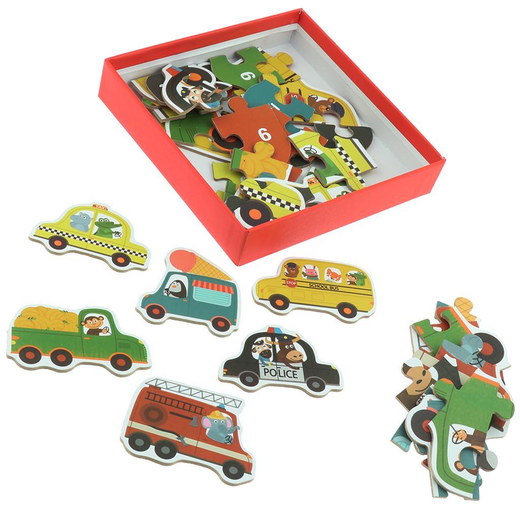 Kids Puzzles Toddlers Paper Jigsaw Puzzles for Baby Vehicle