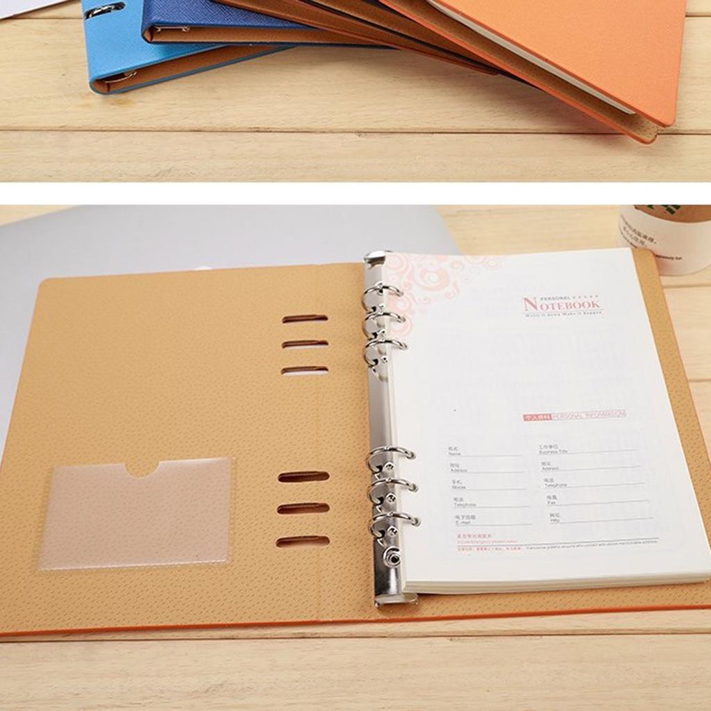 Premium PU Leather A4 Notebook, Refillable Notebook Binder Rings