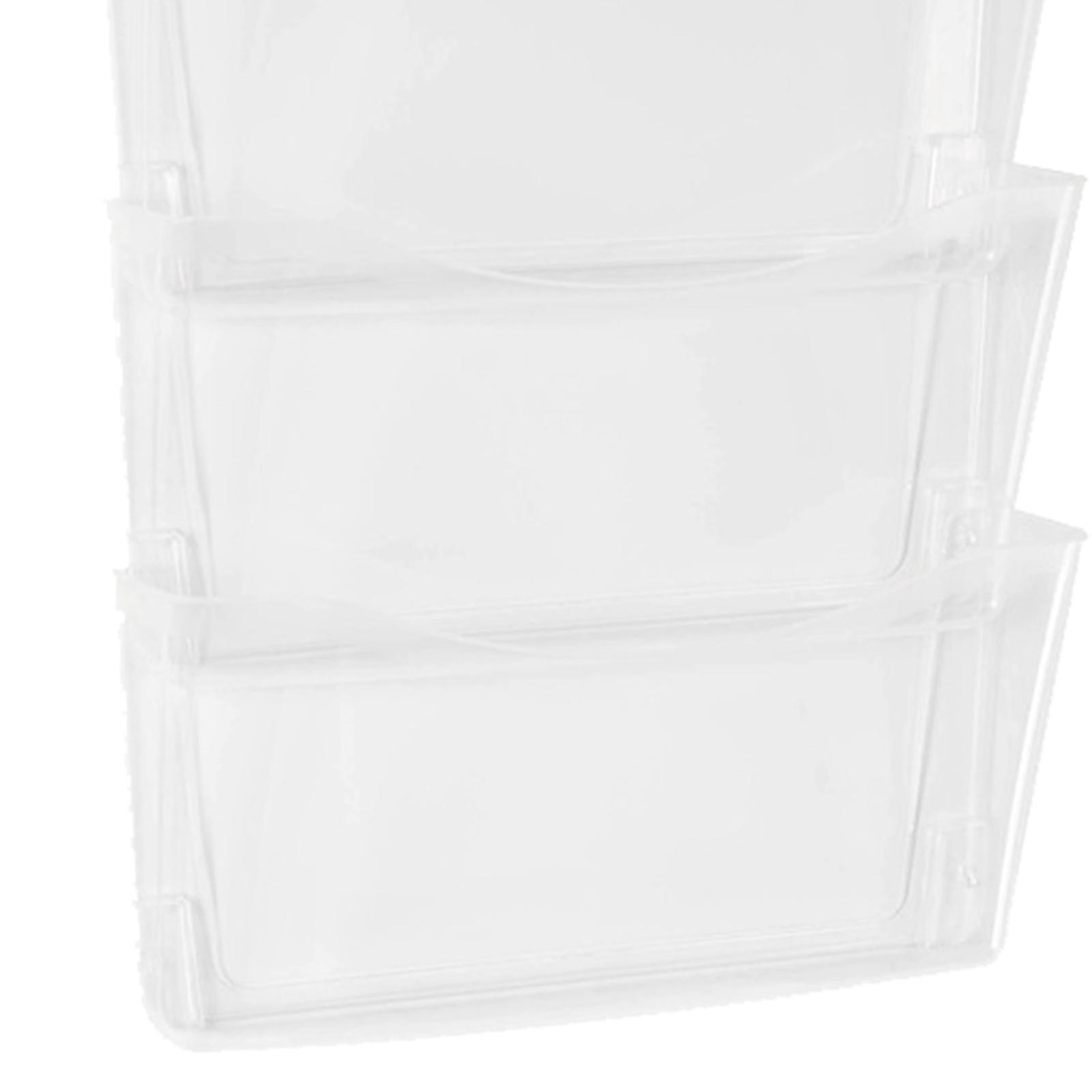 Transparent Wall Mounted File Box Display Rack Magazine Paper Office Shelf