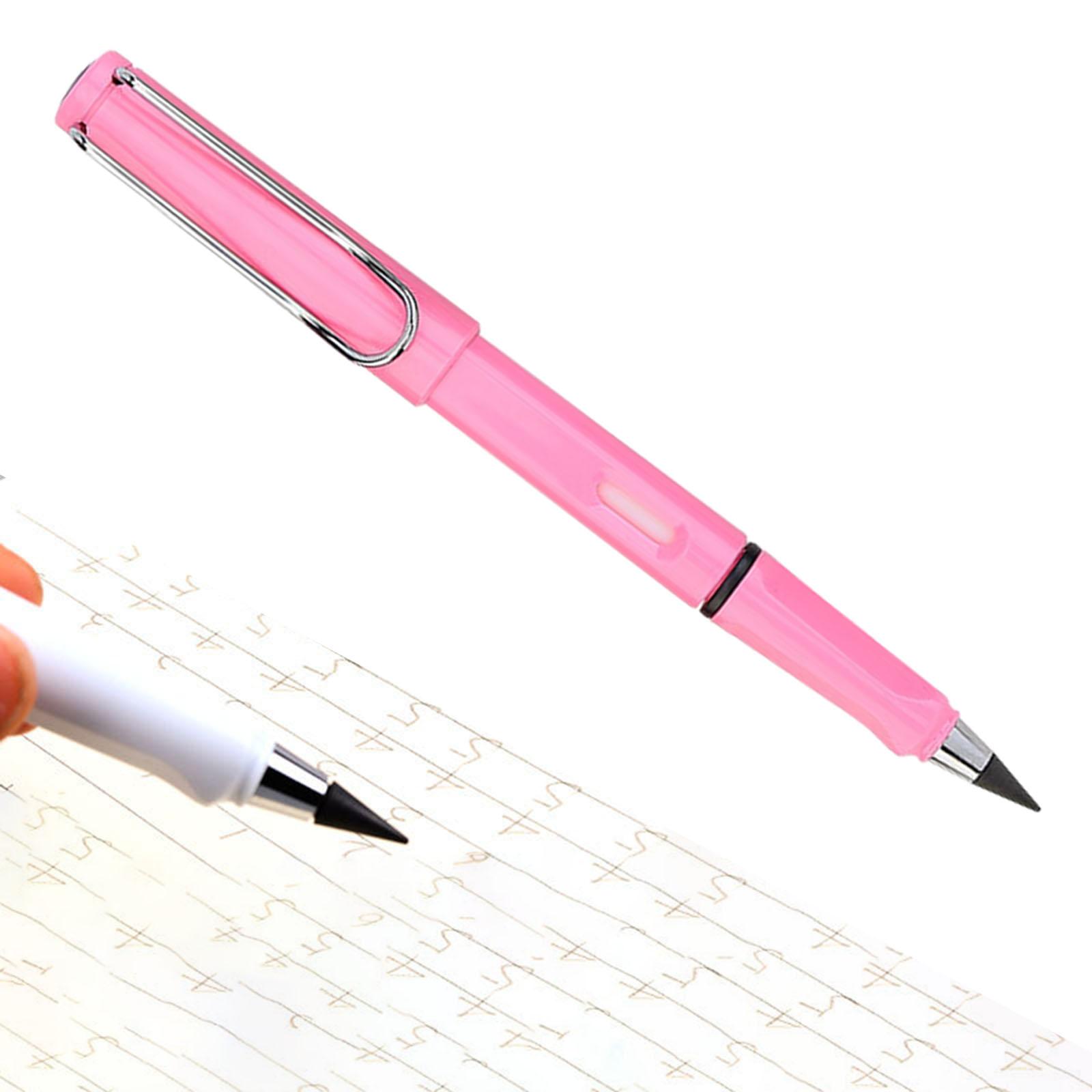 Multifunctional Inkless Pencils Erasable Pencil for Students Drawing Pink