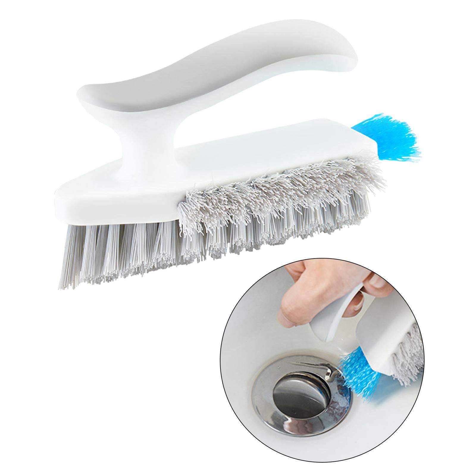 3xBathroom Cleaning Brushes Heavy Duty Grout Cleaner Brushes for Bathroom White