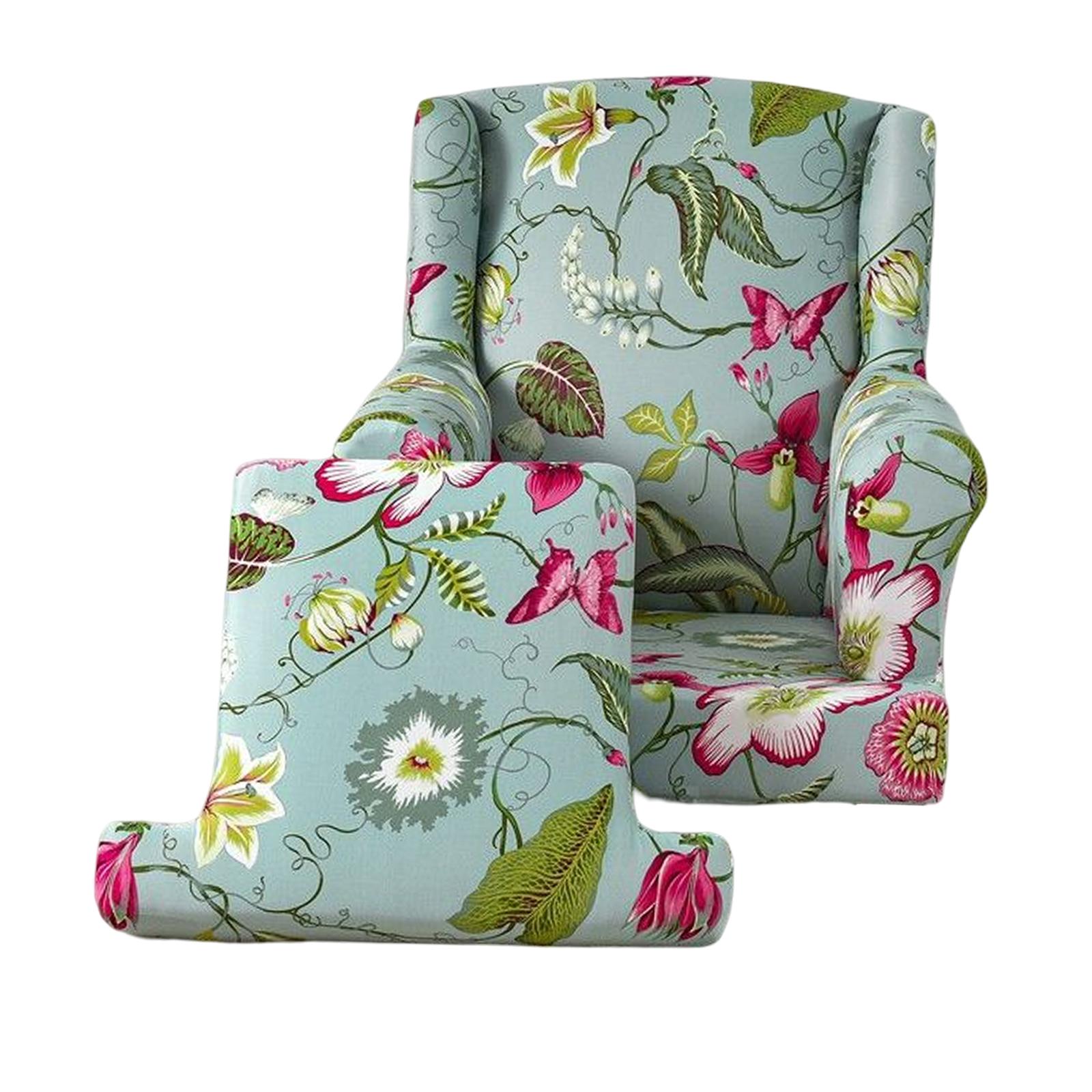 Wingback Chair Cover Green