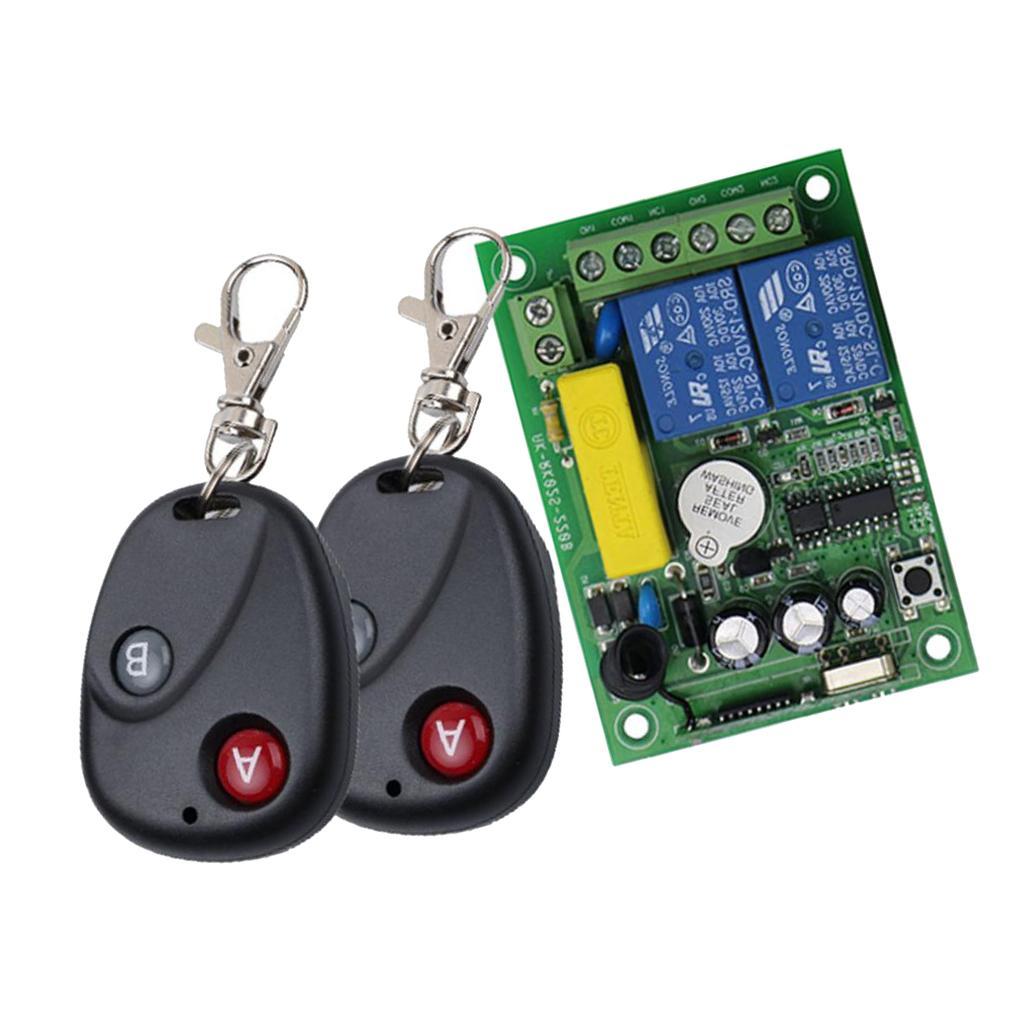 433MHZ 2CH Channel Wireless RF Remote Control Switch Relay Receiver 7