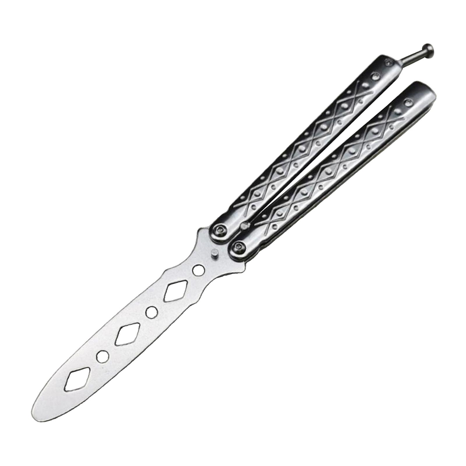 Butterfly Balisong Trainer Training Knife Tool Safe Use White