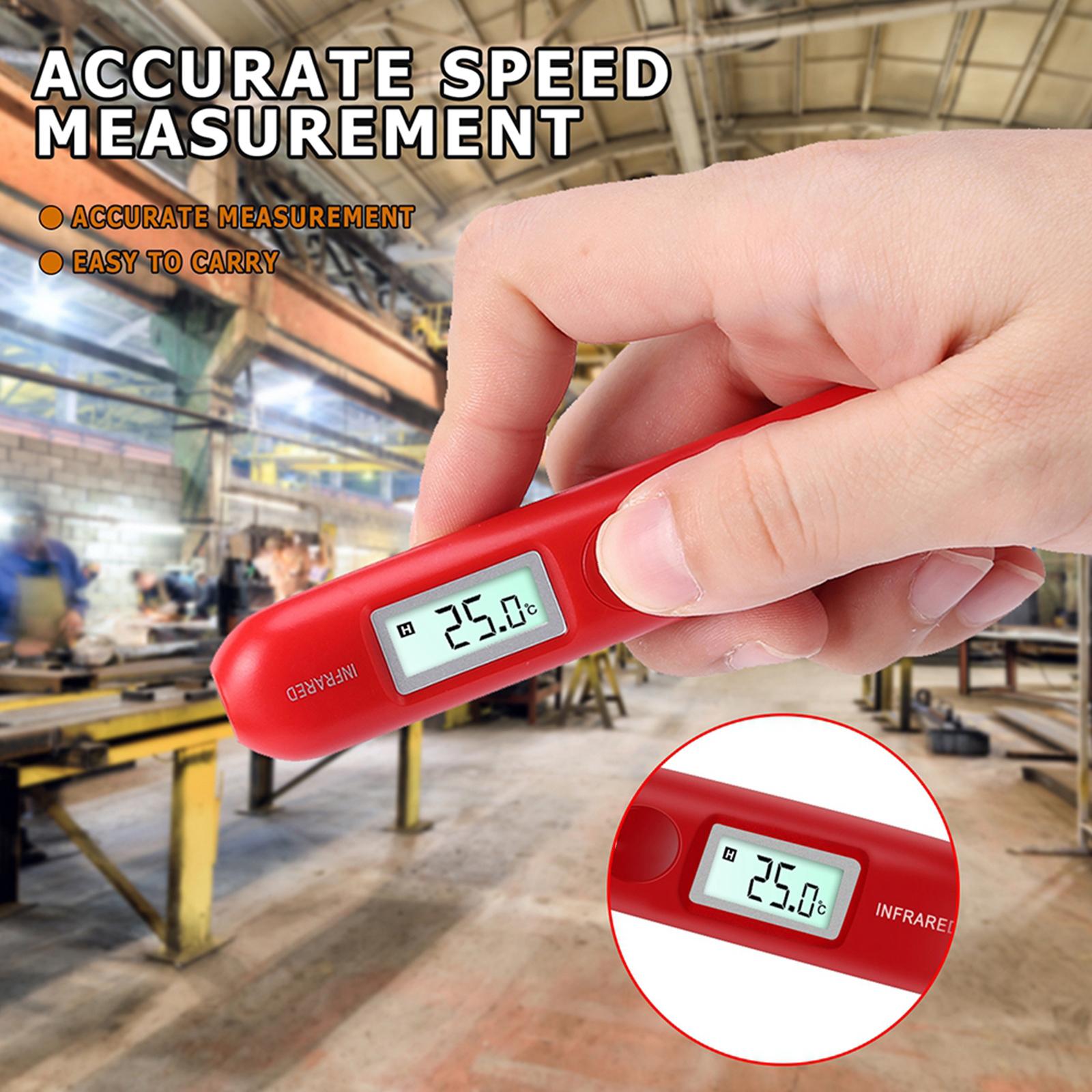 Digital LCD Infrared Thermometer No Touch Temperature Sensor Pen Red