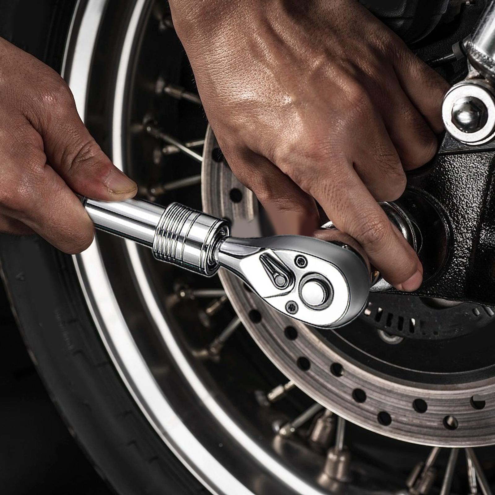 Ratchet Wrench 72 Tooth Reversible Switch Chromium Vanadium Steel Adjustable Length 165mm