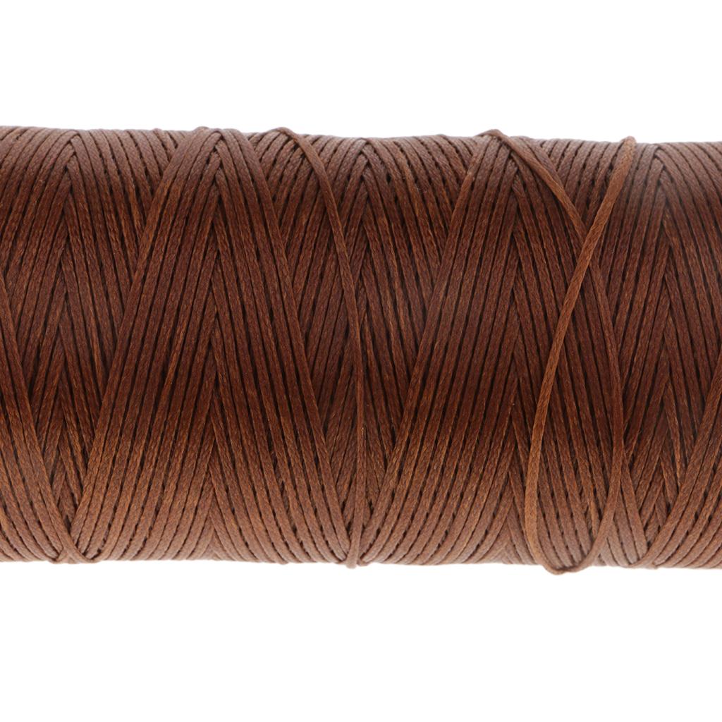 200m 1mm Flat Waxed Polyester Thread Braided Cord for Sewing Jewelry