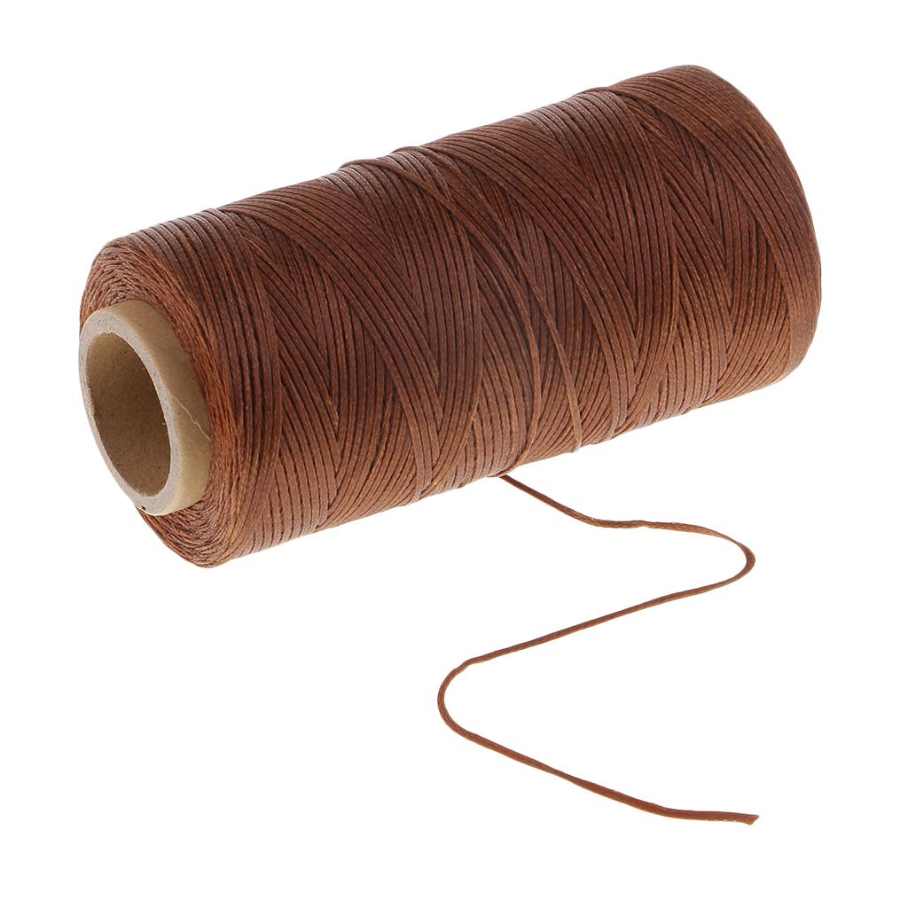 200m 1mm Flat Waxed Polyester Thread Braided Cord for Sewing Jewelry