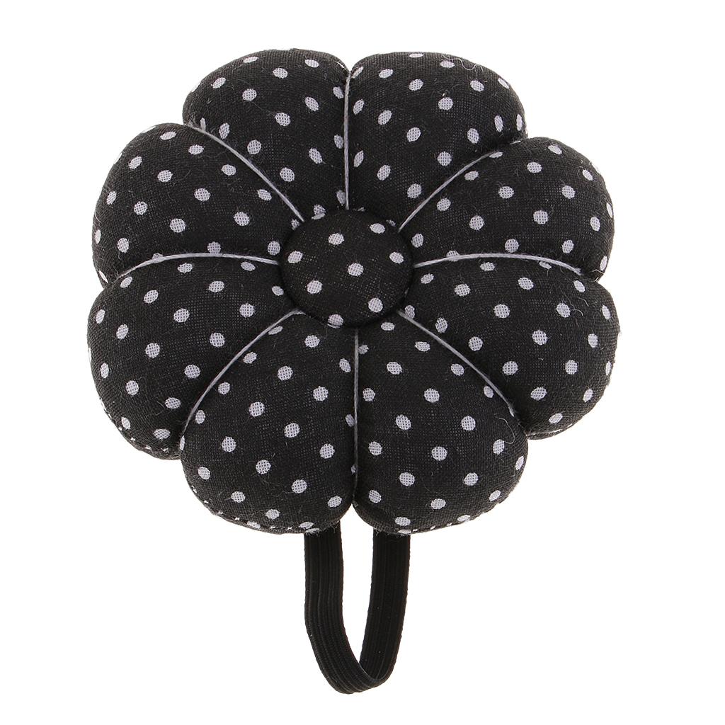2xPumpkin Wrist Wearable Needle Pin Cushion for DIY Sewing Crafts Black