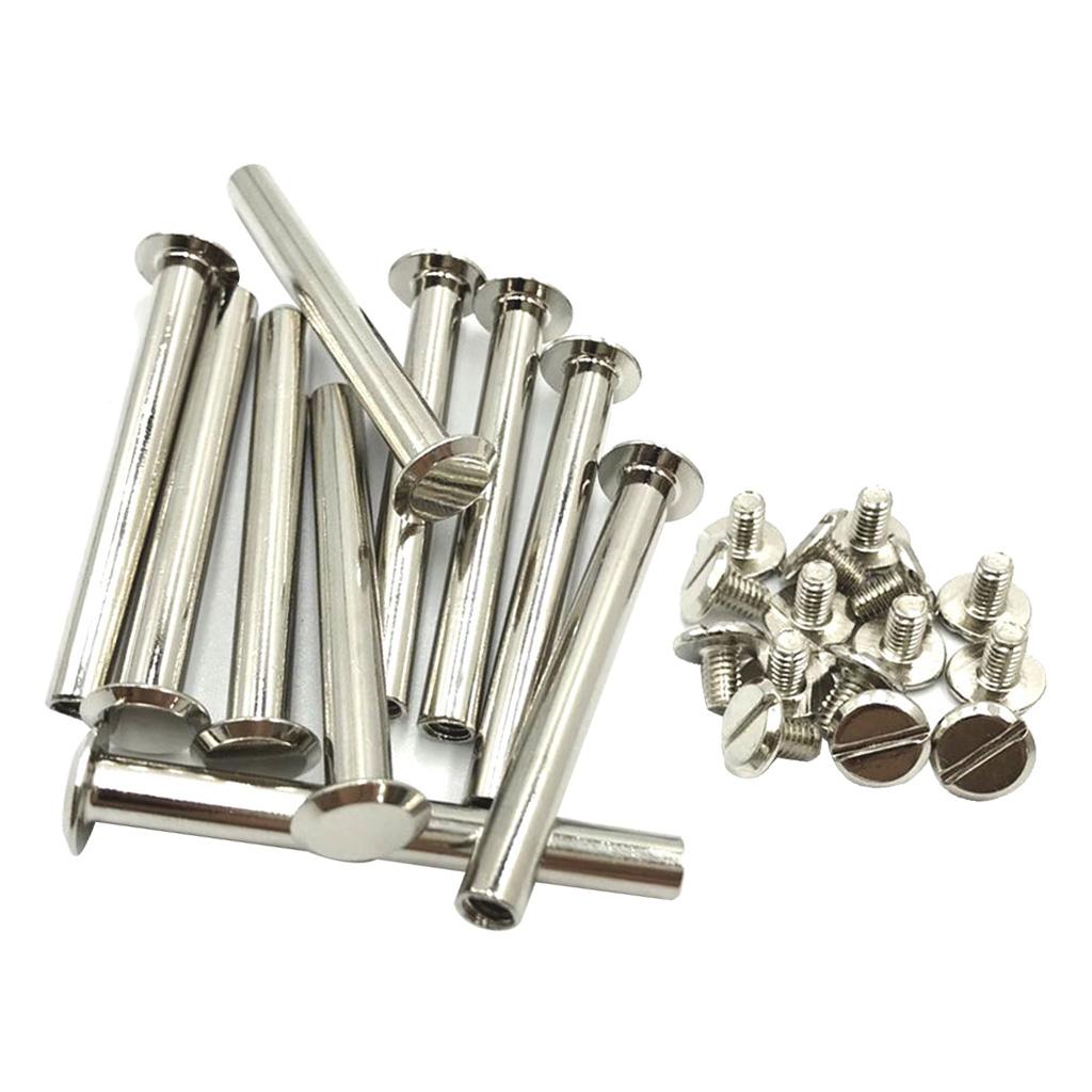10 Sets Posts Binding Screwback Rivets for Scrapbook Booking Binding 10x40mm