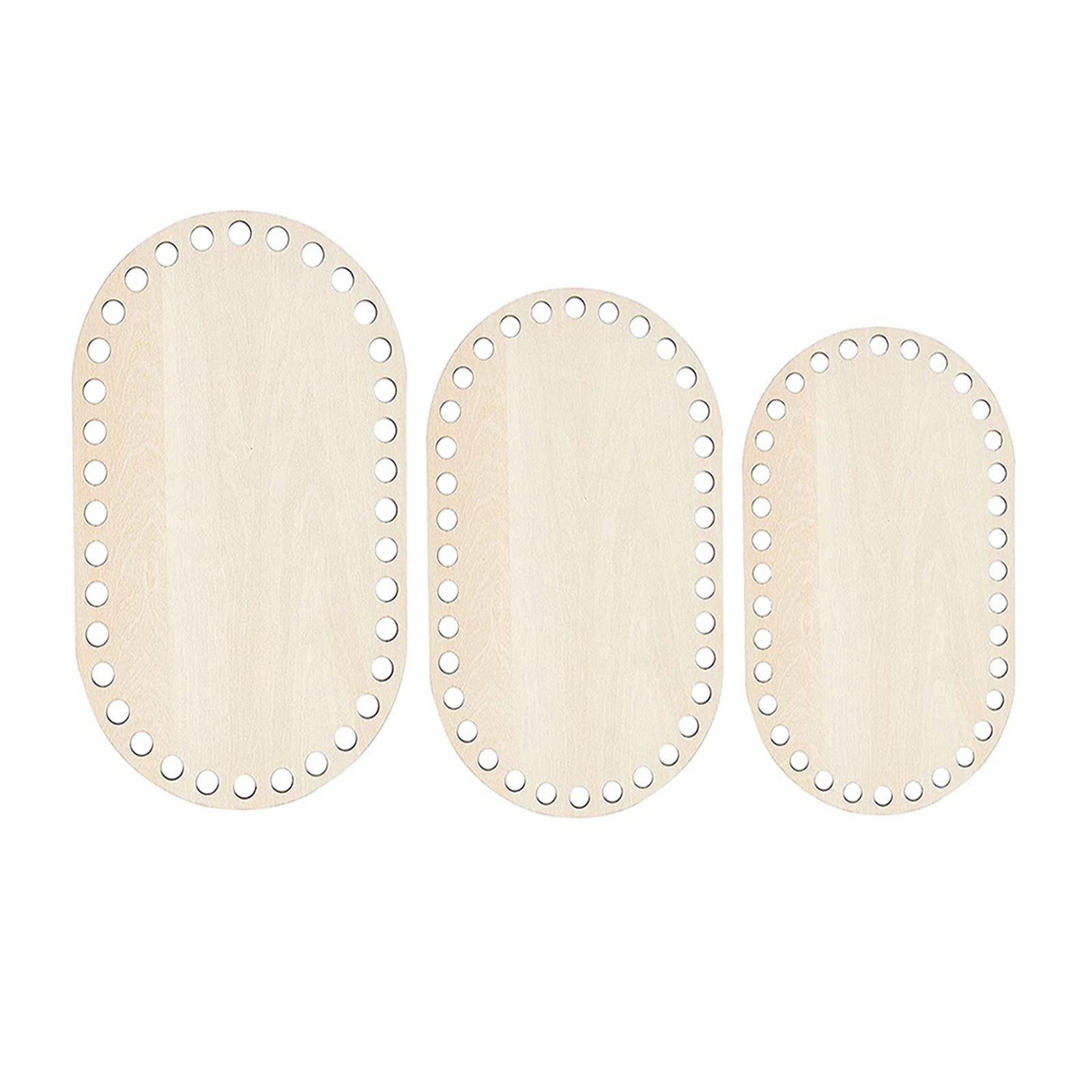 Wooden Basket Bottom Durable DIY Basket Weaving with Holes Bag Bottom Shaper