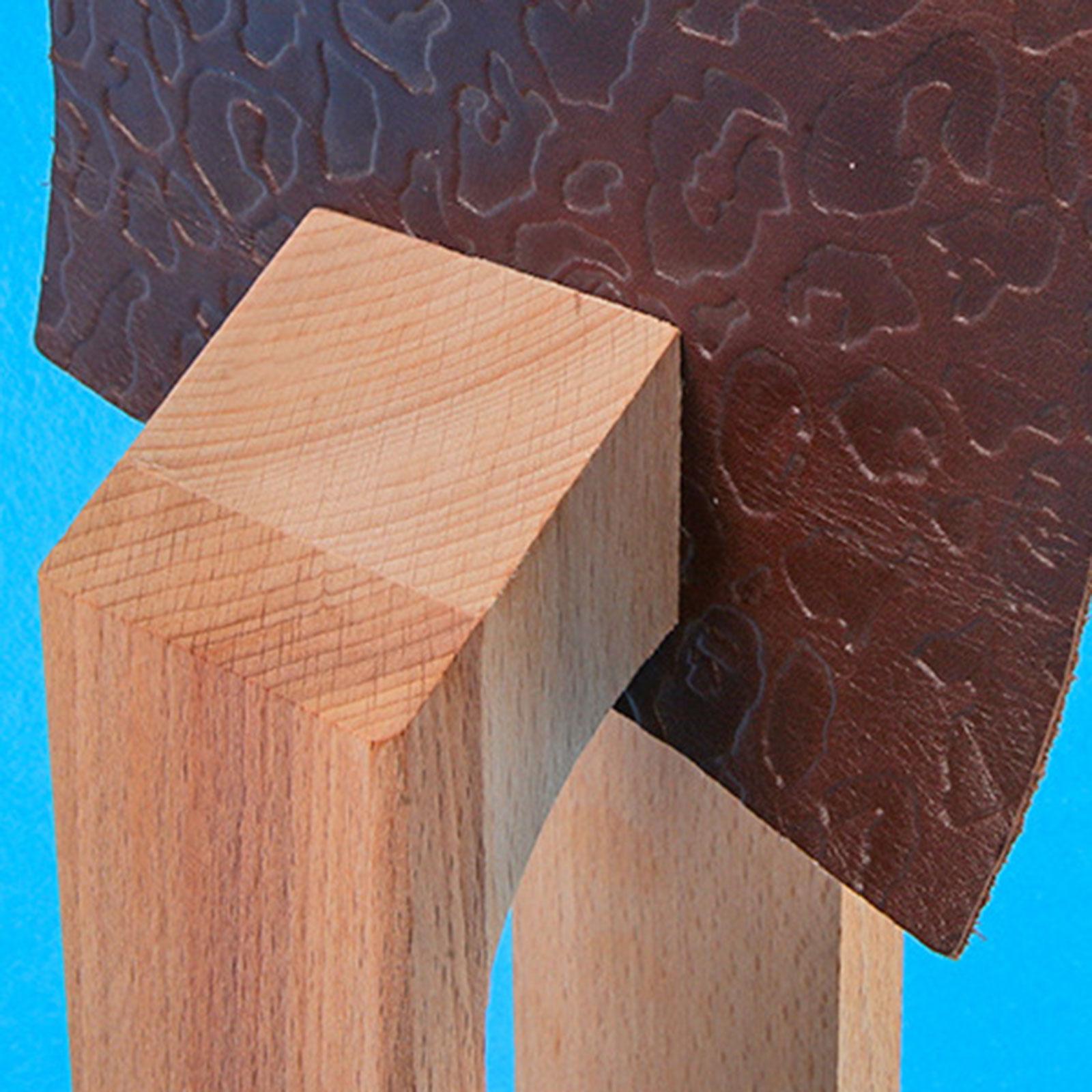 Wood Leathercraft Clamp Wooden Leather Fix Clamp for Suturing Carving Purses