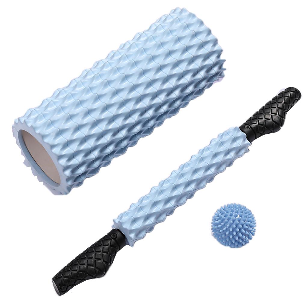 Foam Shaft Muscle Relaxation Mace Stick Fitness Thin Calf Massager Blue