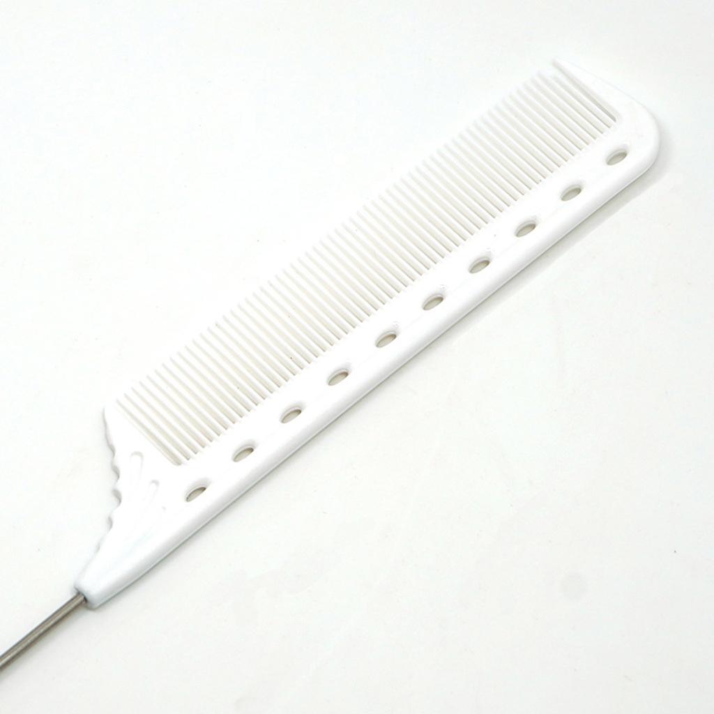 Highlight Comb Hair Salon Dye Comb Hairdressing Antistatic Tail Comb White