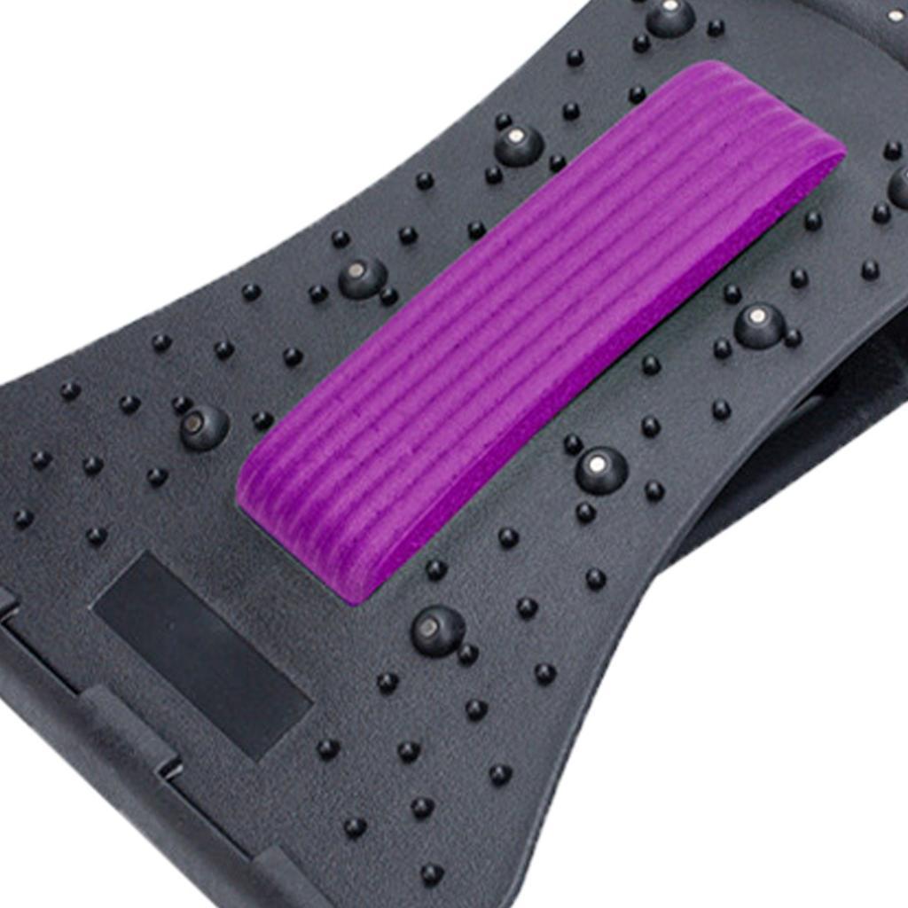 ABS Magnetic Therapy Neck Spine Massager Stretcher Stretch purple black