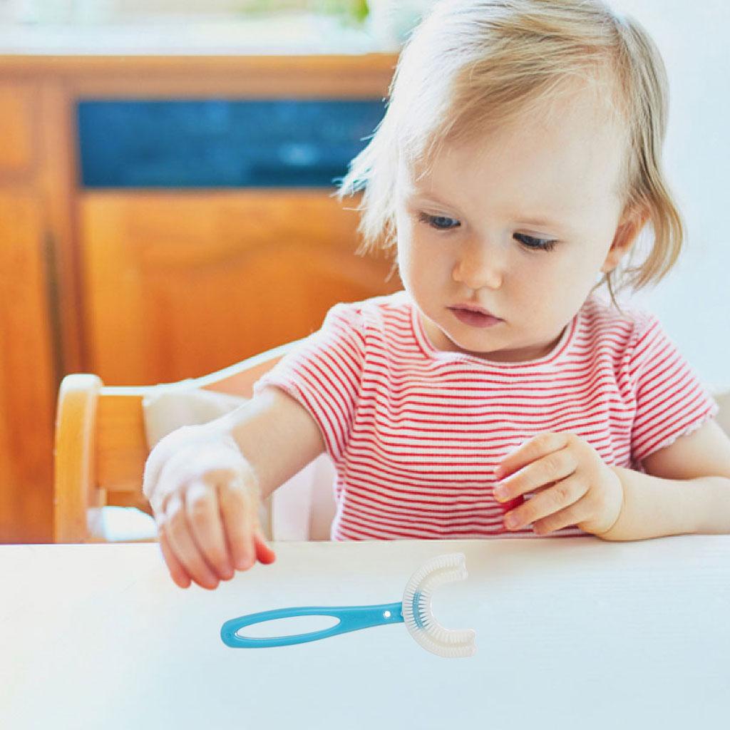 3pcs Kids Teeth Cleaning Manual Brush U-Shape Oral Tooth Cleaning 