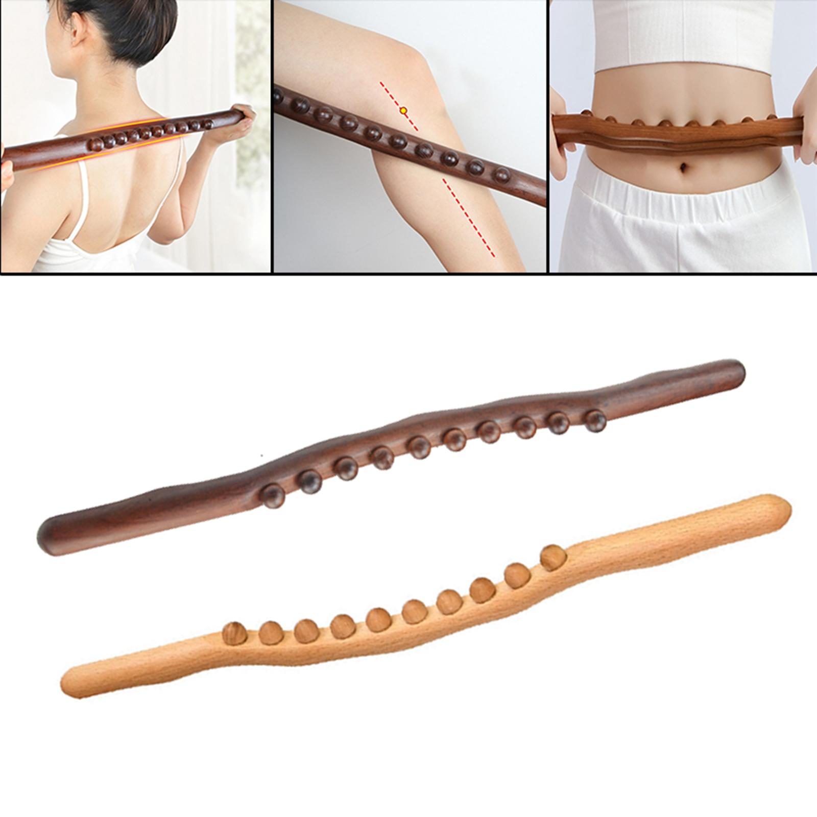 2Pcs Wooden Gua Sha Massage Tools Muscle Relaxation Massager for Shoulder