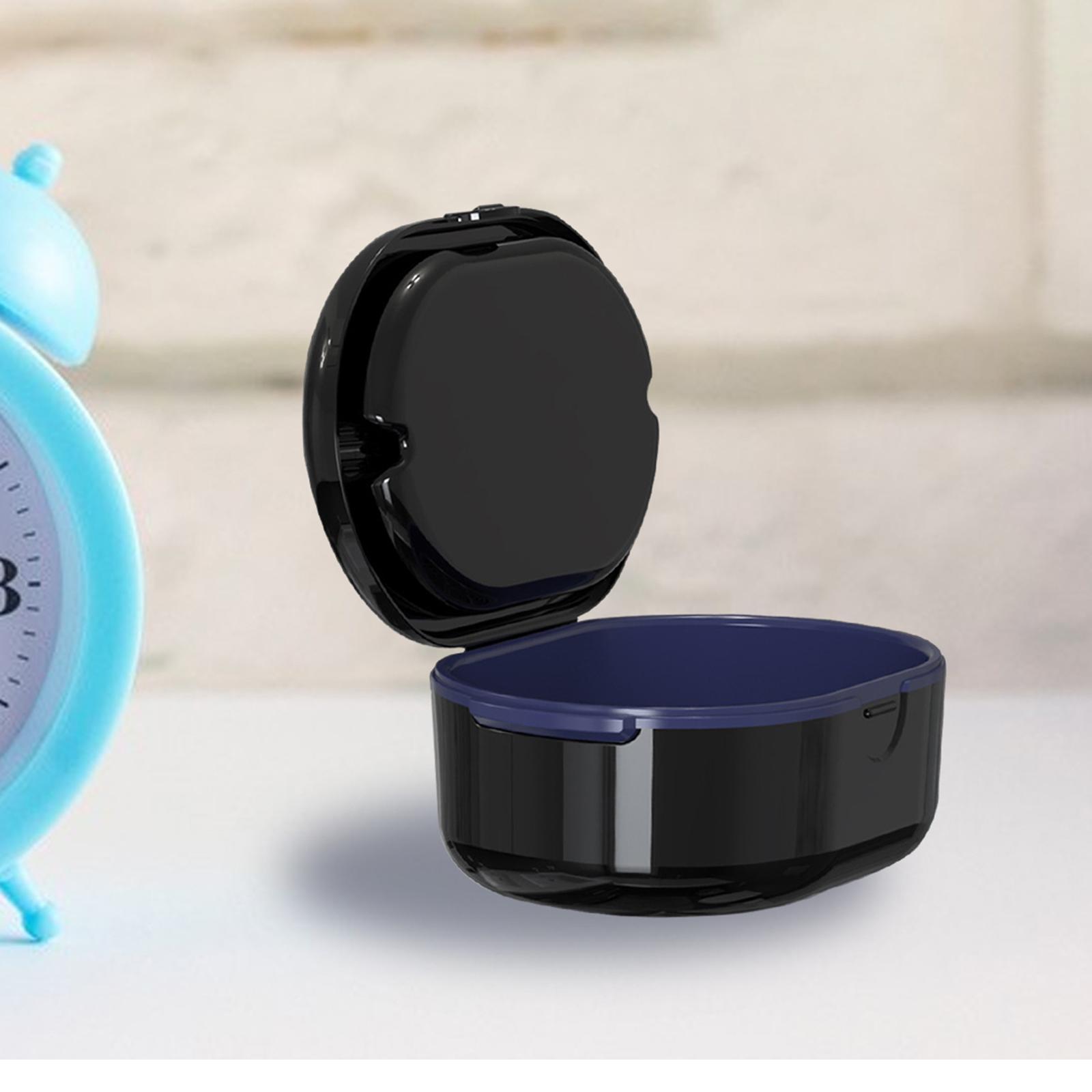 Denture Case with Strainer Basket for Artificial Teeth Night Guard Travel