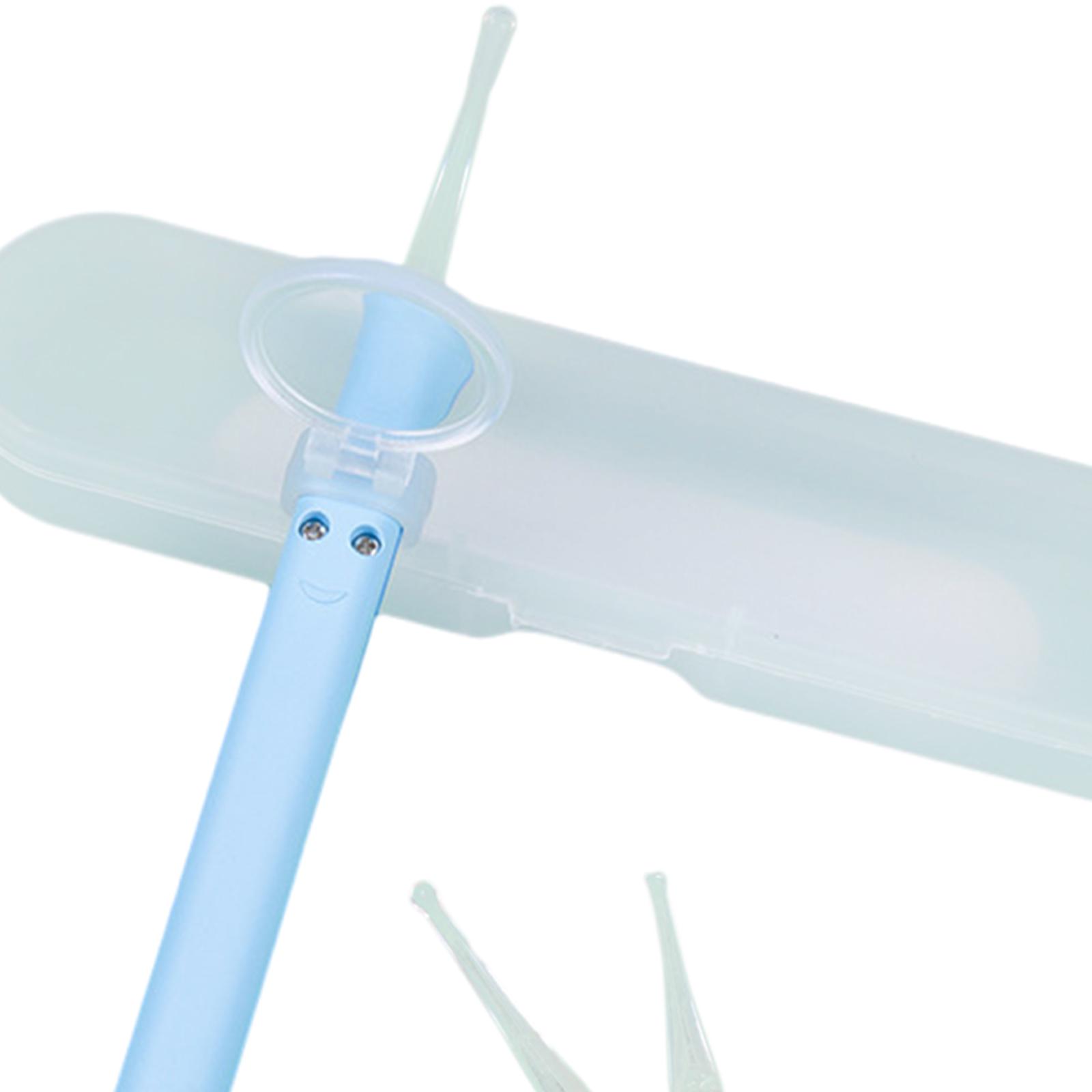 5xEarwax Remover Kits Portable Reusable Handheld Kids Ear Picker Blue