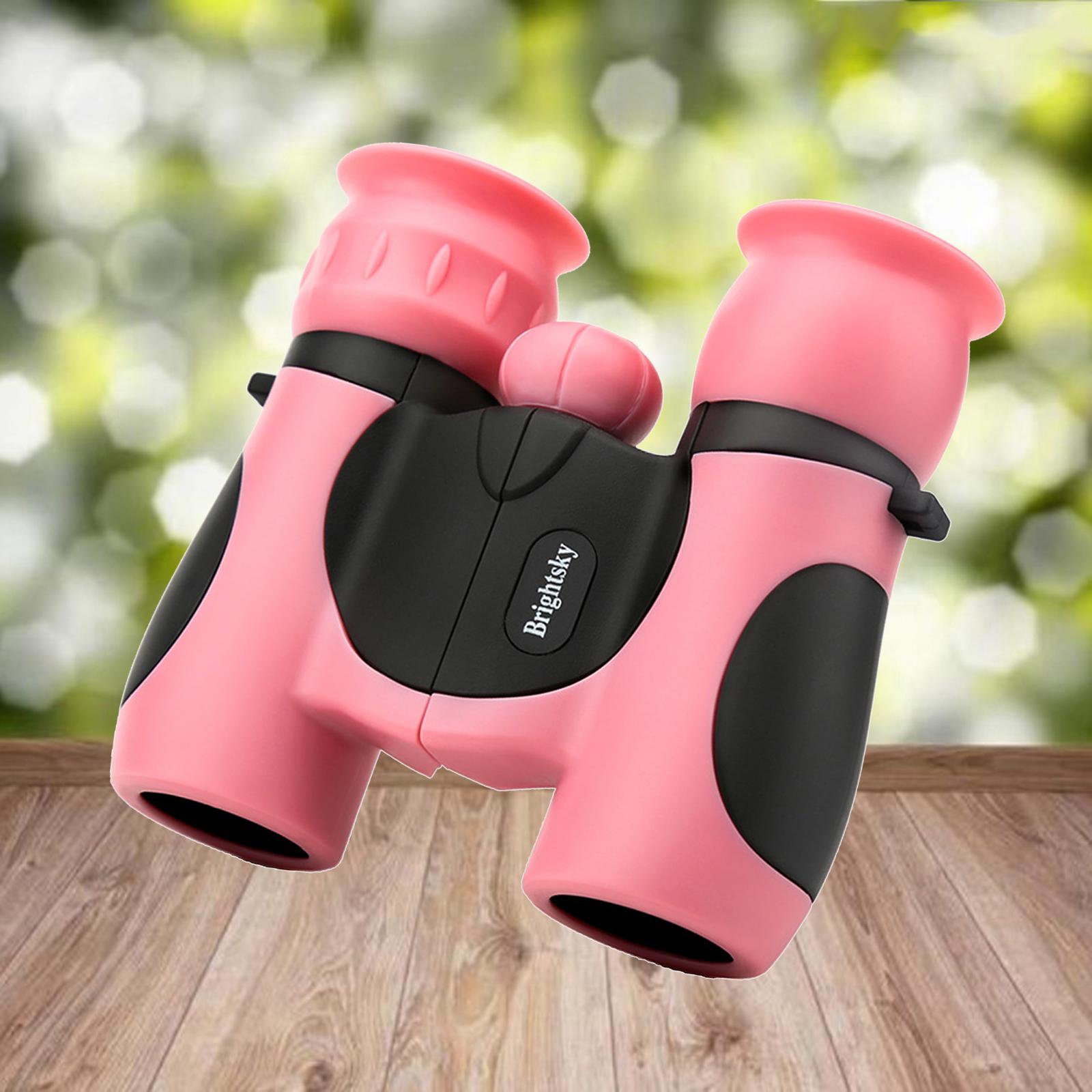 Shockproof Binoculars Small 8x21 for Kids Discover Travel Camping pink
