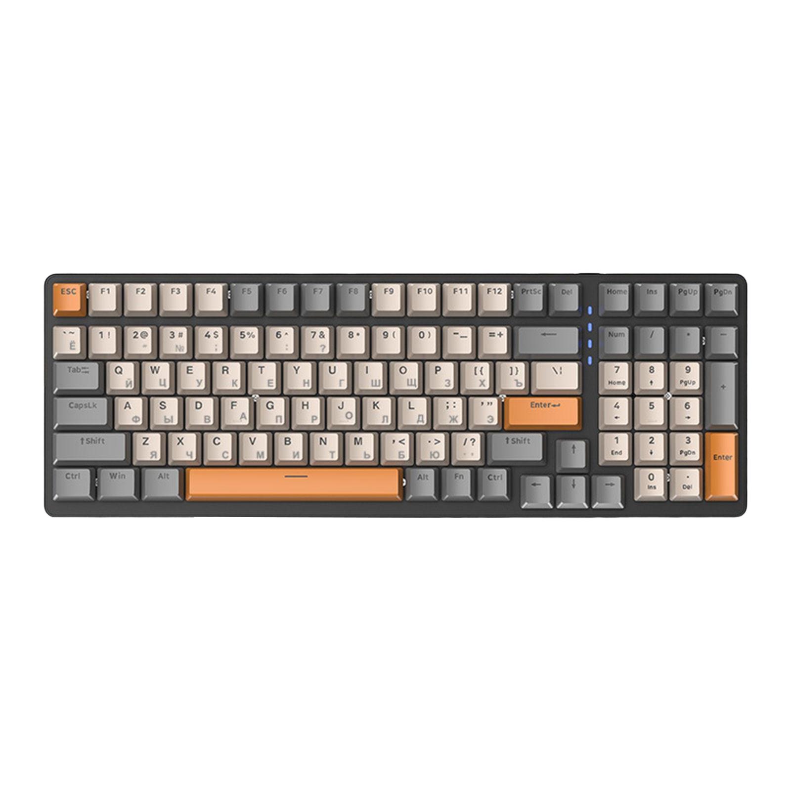 Russian Mechanical Keyboard Backlit 98% Allocation for PC Laptop Gamer Style B