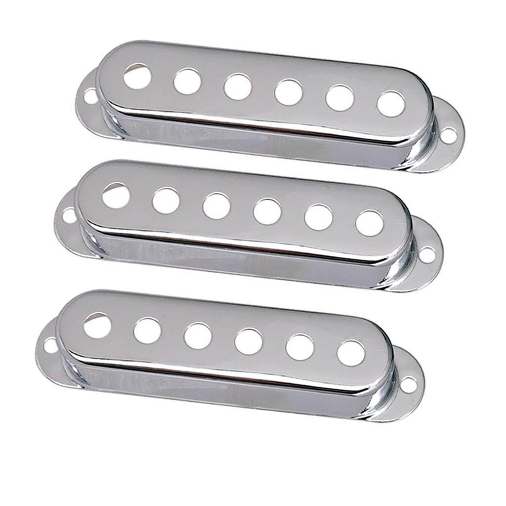 3 Pcs Guitar Humbucker Pickup Cover Electric Guitar Replacement Parts Silver