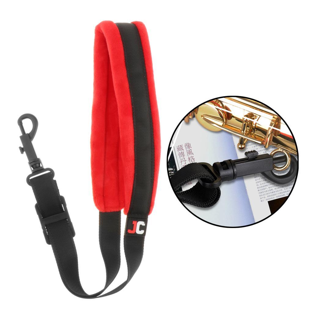 Saxophone Neck Straps for Alto/Tenor/Soprano/Baritone Saxophones Red