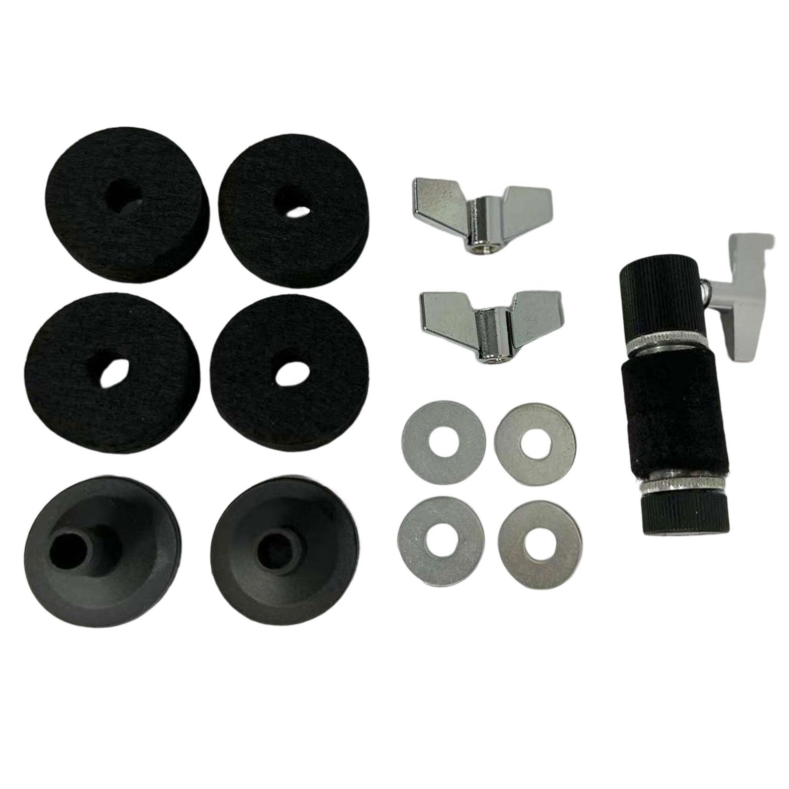 Jazz Drum Clutch Pad Wear Resistant Cymbal Holder Fitments Practical Black