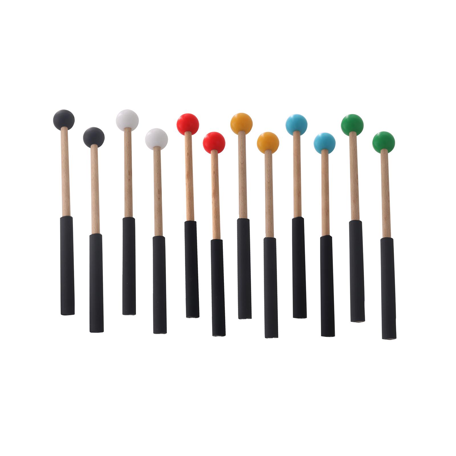 2x Percussion Drumsticks Portable for Marimba Meditation Carillon Xylophone Green