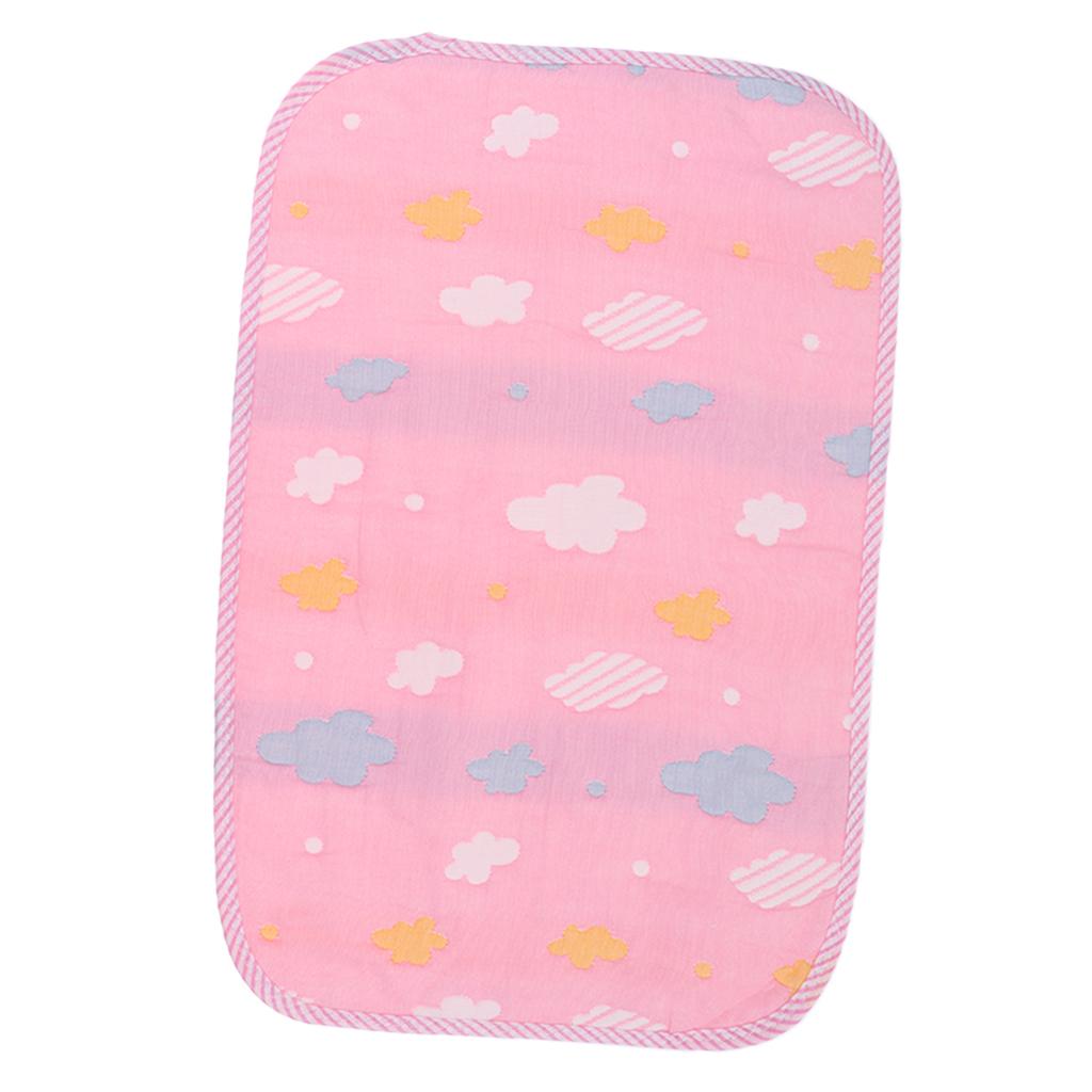 Baby Six-Layer Gauze Padding Mattress Changing Diaper Pad  Pink cloud  30x45cm 